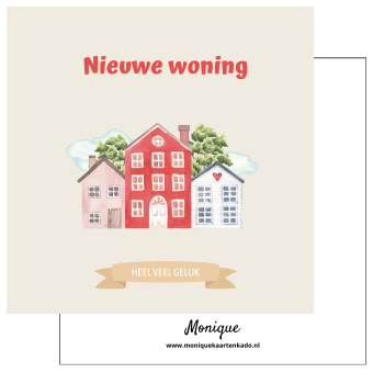 Wenskaart | Nieuwe woning | Heel veel geluk